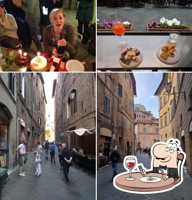Questa è la foto che presenta la cibo e esterno di Caffetteria Diacceto