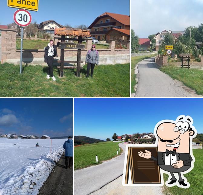 Goditi la vista dall'area esterna di Pance-Top okrepčevalnica, trgovina in storitve d.o.o