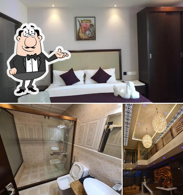 The interior of Hotel White Feather
