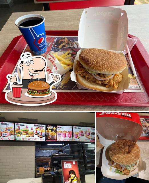 Order a burger at KFC