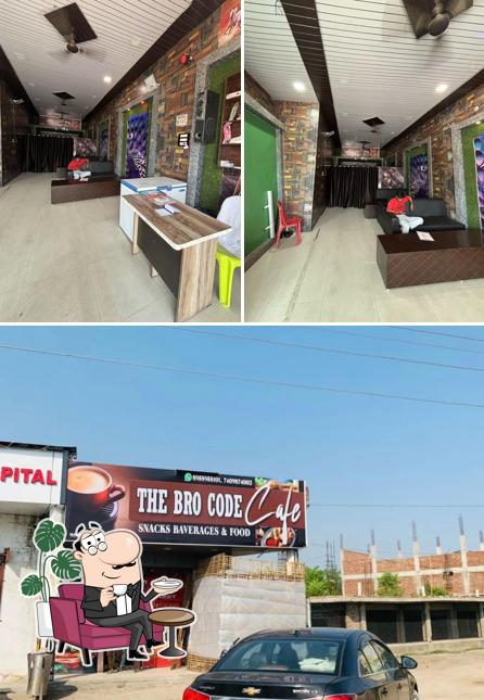 The image of The bro code cafe’s interior and exterior