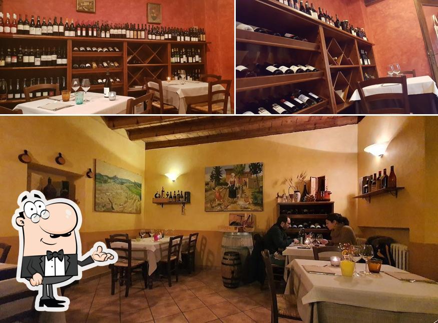 Gli interni di Trattoria Clementina