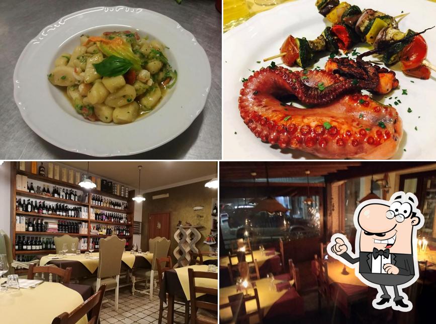 Guarda la foto che presenta la interni e cibo di Ristorante Osteria Pizzeria Pane E Sugo Viterbo