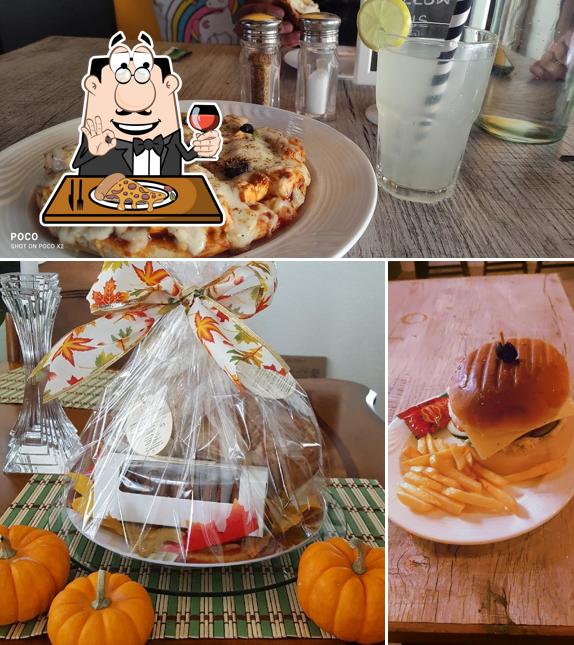 Get pizza at The Little oven café and bakery