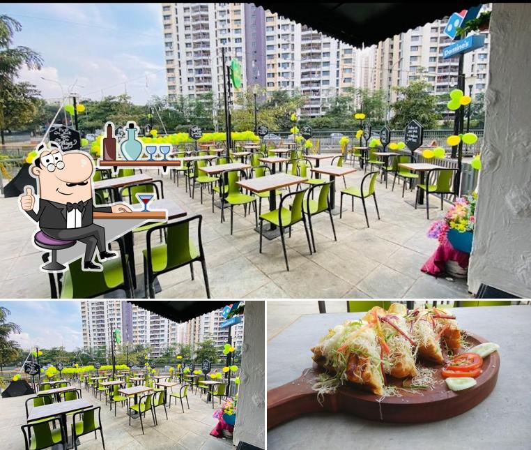 This is the picture depicting interior and food at Crazy Momos Nanded city