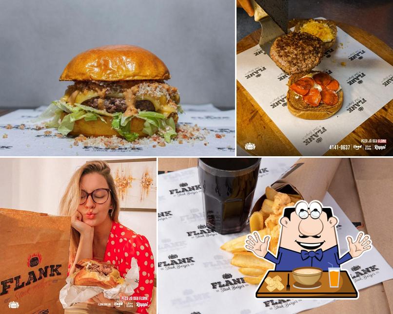Comida em Flank Steak Burger