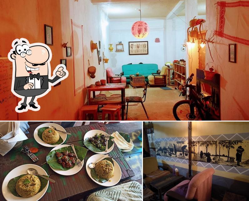 Among different things one can find interior and food at Mandi Eddpa