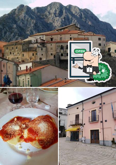 La esterno e vino del ristorante