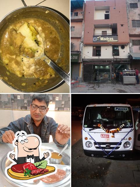 Get meat meals at New Madras Restaurant