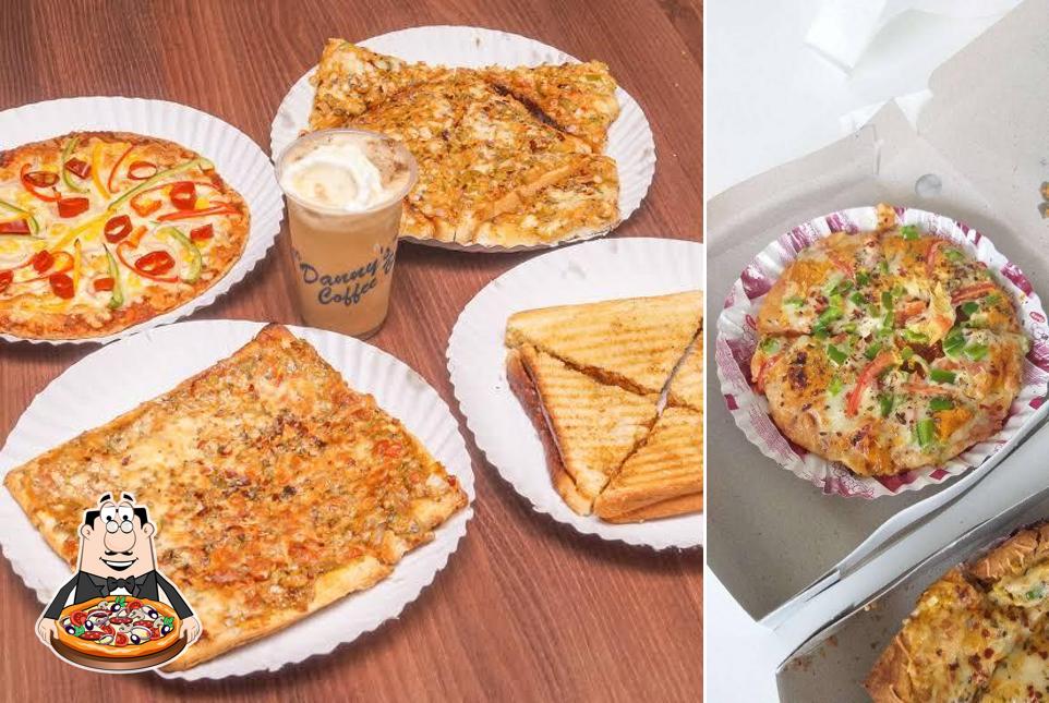 Try out pizza at Danny's Coffee Bar Motera