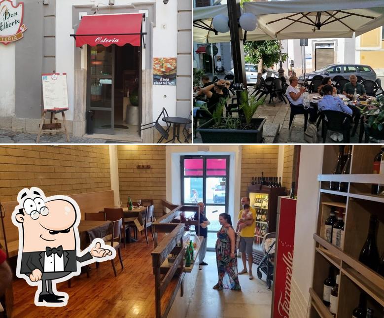 Gli interni di Osteria Don Alberto