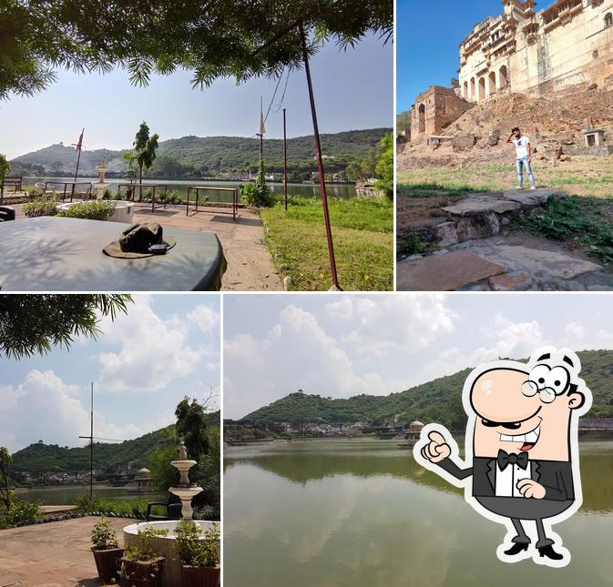 Enjoy the view at the outside area of lake view garden restaurant