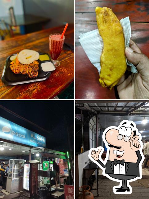 Take a seat at one of the tables at Al Safa Hotel