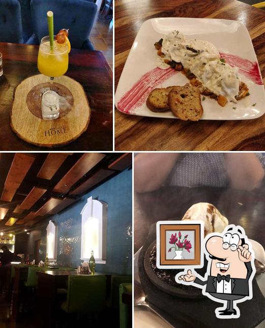 The interior of Basil Bistro