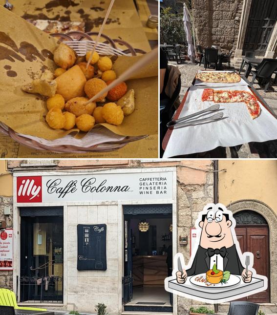 Tra le diverse cose da Pinseria Colonna si possono trovare la cibo e interni