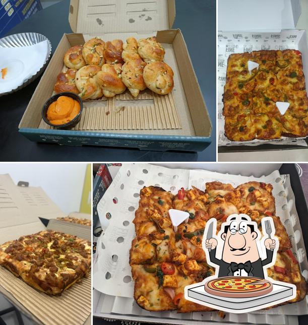 Pick pizza at Fine Einstein Pizzeria