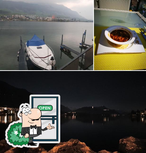 La foto di esterno e tavolo da pranzo da Ming Kan Yuan