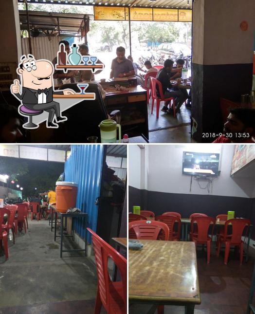 Take a seat at one of the tables at Tiwari restaurant