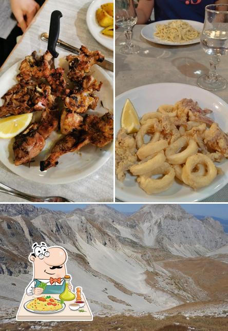 La cibo e esterno del ristorante
