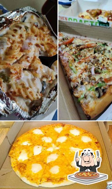 Pick various types of pizza