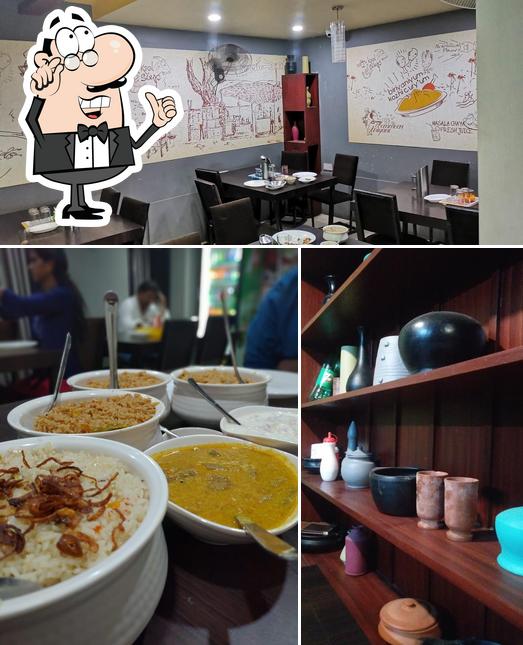 The interior of Adaminte Biriyani Kada