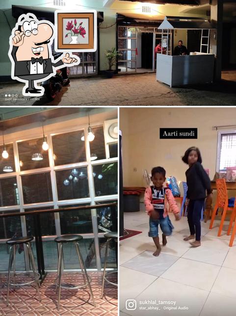The interior of Anushka cafe & restaurant( fast food restaurant )