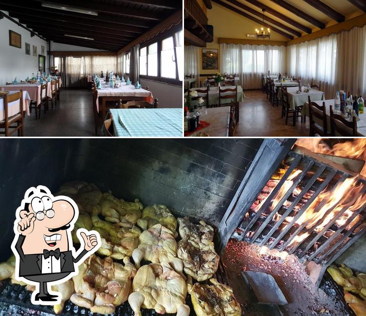 La immagine di interni e cibo da Trattoria al Bristol