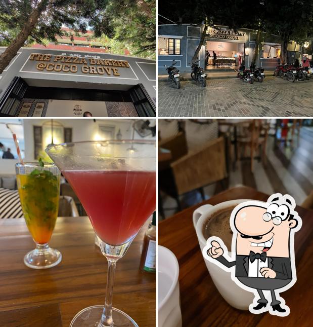The restaurant's exterior and drink