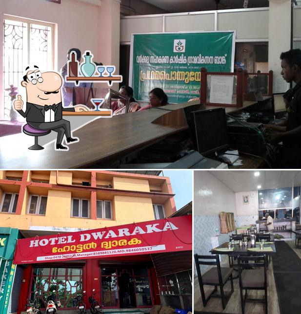 The interior of Hotel Dwaraka