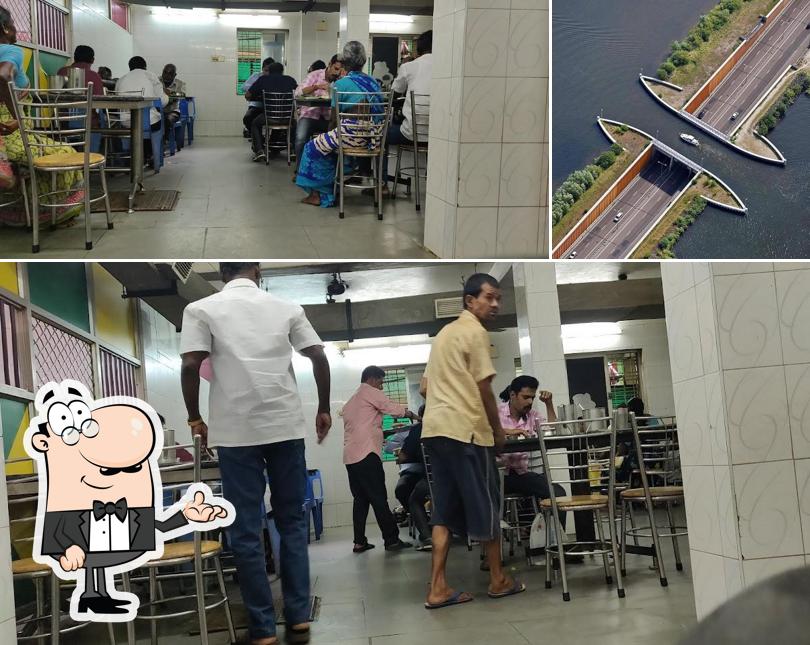 Check out the photo showing interior and exterior at Hotel Pandian