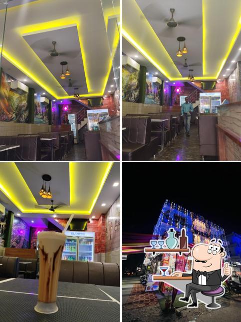 The interior of Om Sai Family Dhaba & Sweets