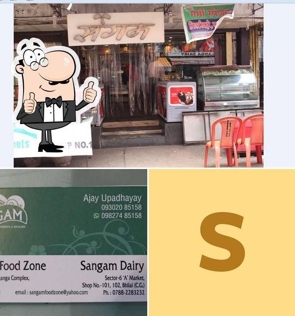 Look at the picture of Sangam Dairy