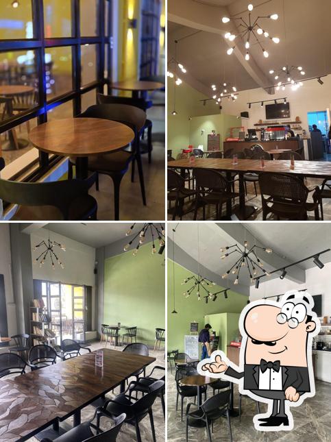 The interior of Hill Town Coffee