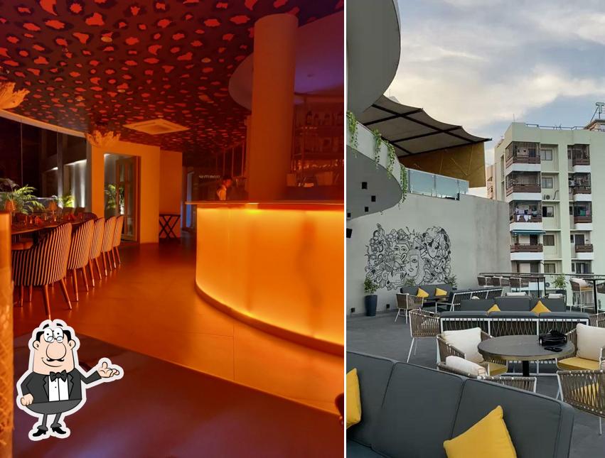 The interior of Daddy Rooftop Restaurant