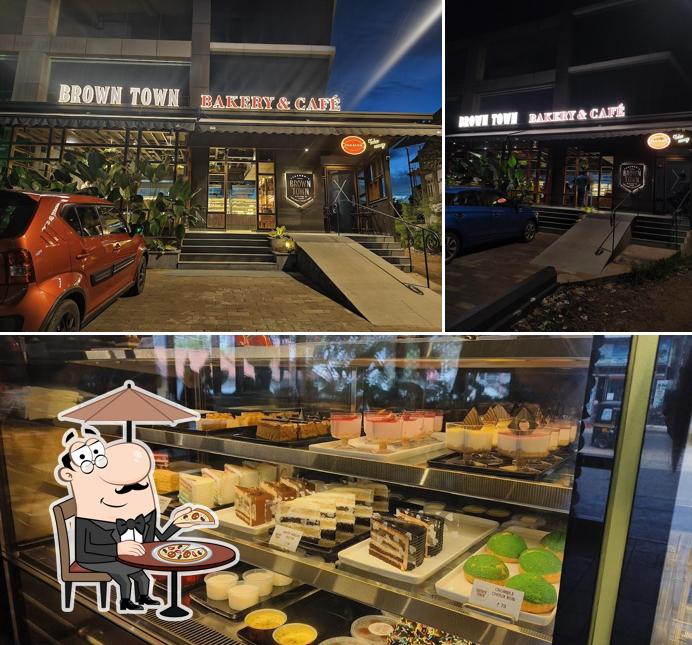 The restaurant's exterior and food