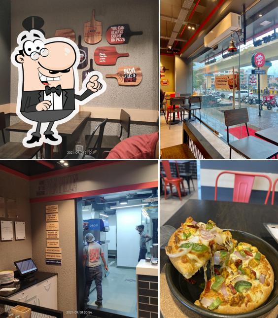 The interior of Pizza Hut Wardhaman Nagar, Nagpur