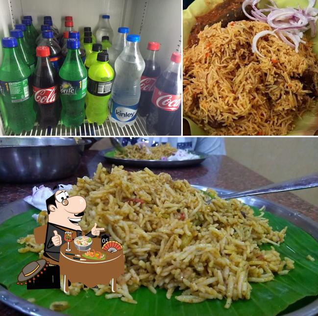 Take a look at the photo displaying food and beer at STAR CHICKEN BRIYANI