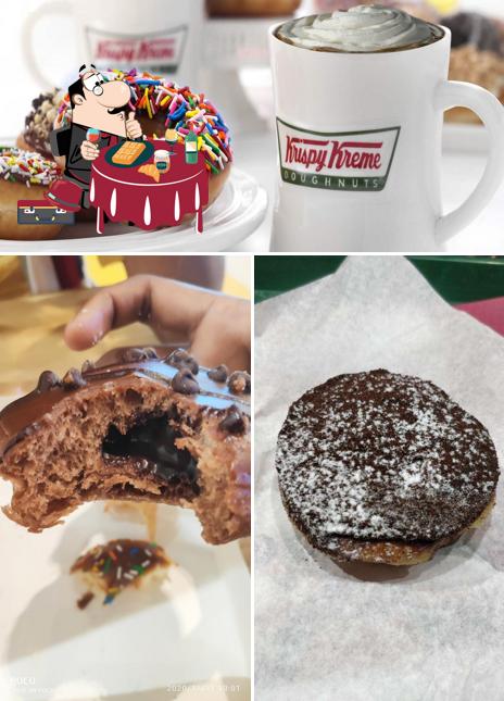 Krispy Kreme Doughnuts & Coffee serves a number of desserts