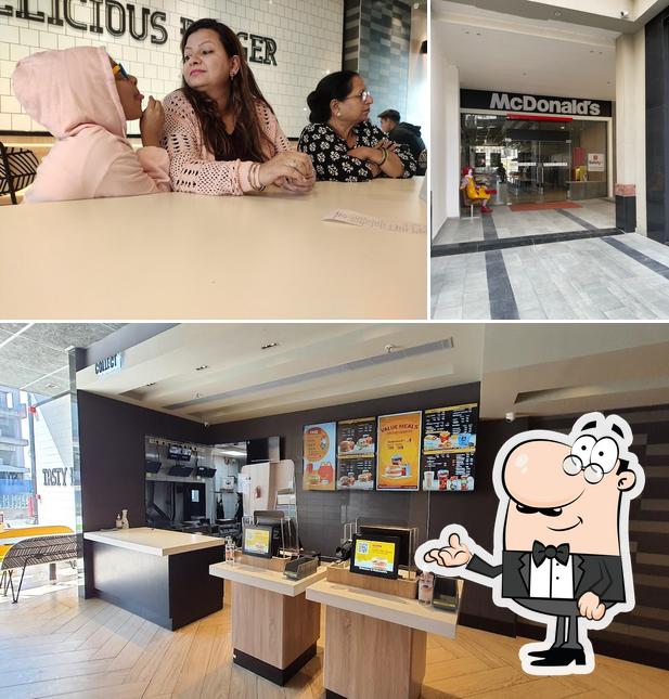 Take a seat at one of the tables at McDonald's