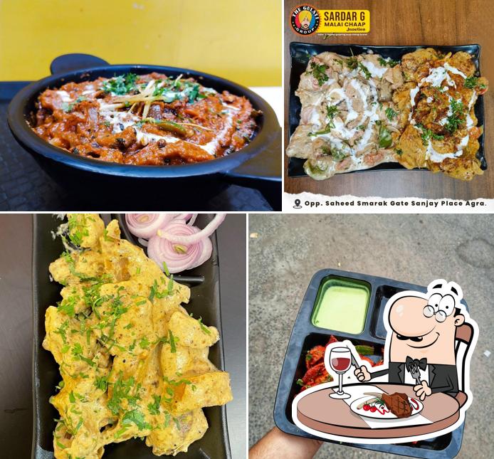 Meat meals are offered by Sardar G Malai Chaap Junction