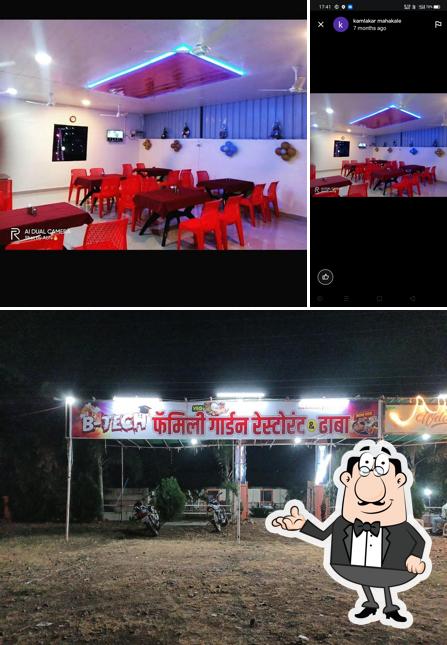 The picture of interior and exterior at B.Tech dhaba and family garden restaurant