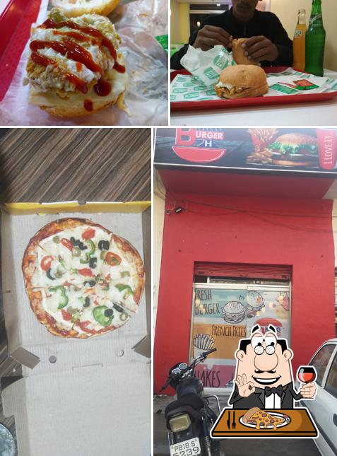 Get pizza at King Burger Hut