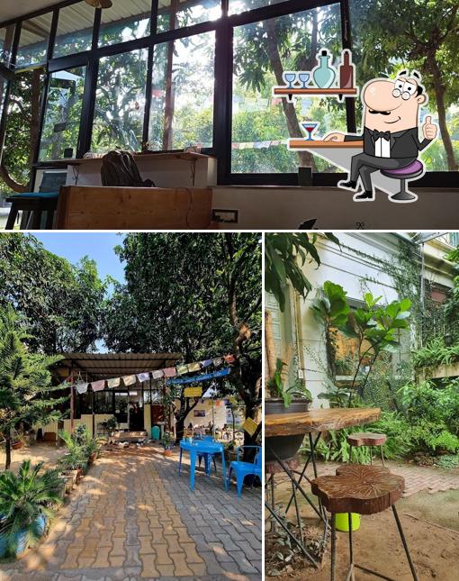 Take a seat at one of the tables at Secret Garden Cafe