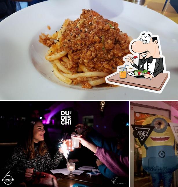 Dai un’occhiata alla foto che raffigura la cibo e bancone da bar di Civico 6