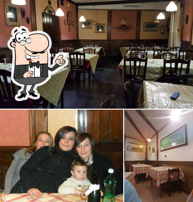 Gli interni di Osteria Da Franco