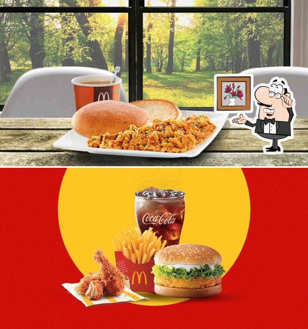 Take a seat at one of the tables at McDonald's