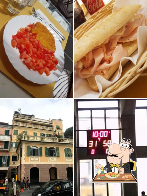 La cibo e esterno del ristorante