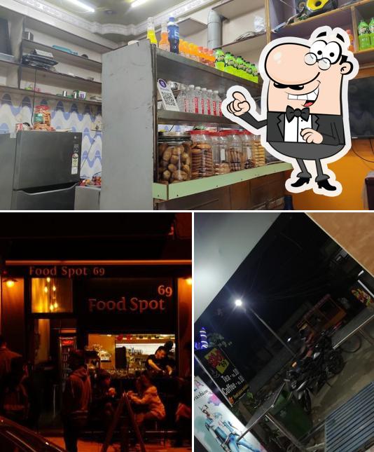 The picture of exterior and food at Spot 69