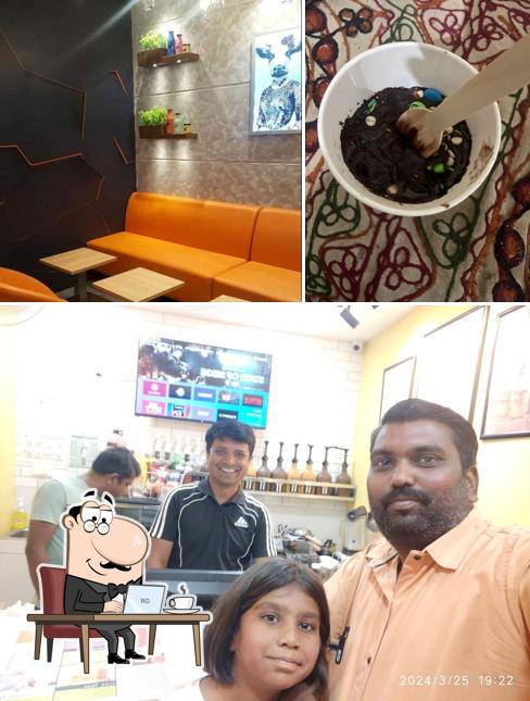 Among various things one can find interior and food at Frozen Bottle - Milkshakes, Desserts, and Ice Cream