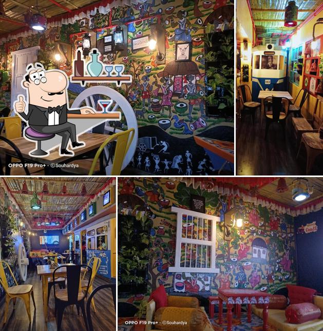 The interior of Bong pizza Goura